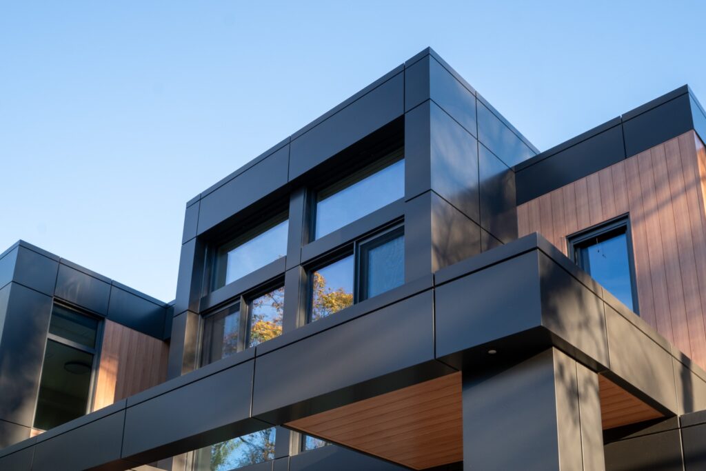 Residential ACM and wood-look cladding facade by CladStyle